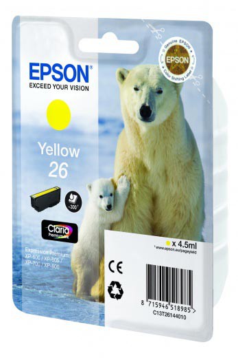 Картридж для принтера и МФУ Epson C13T26144010 yellow для Expression Premium XP-70 (300стр.)